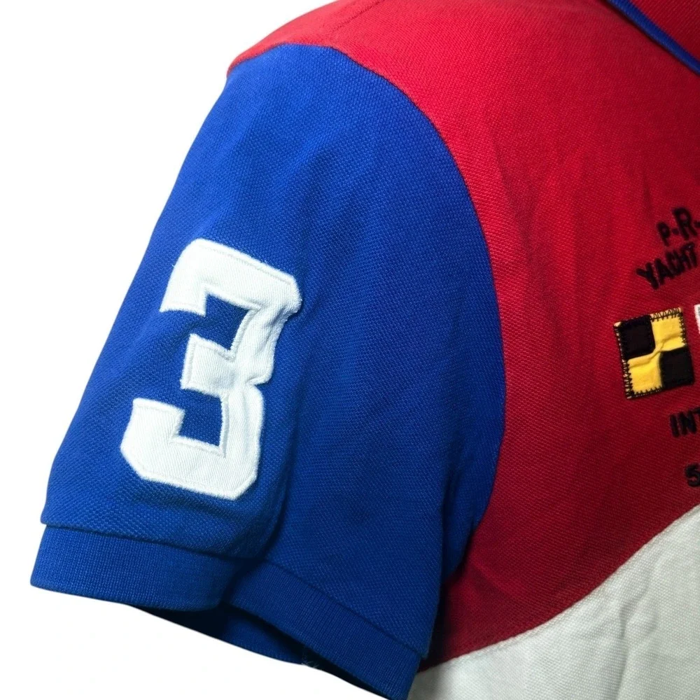 Polo Ralph Lauren 1967 Yacht Club Big Pony Polo Shirt Mens Large Custom Slim Fit